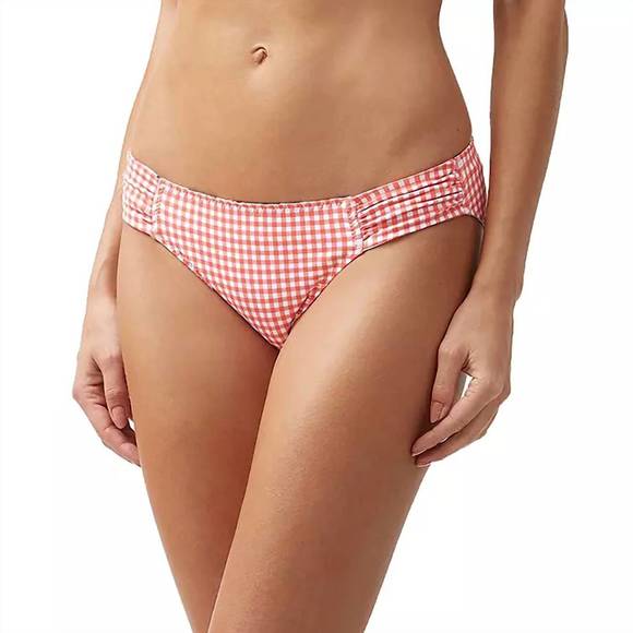 NEW TOMMY BAHAMA fleur de flora reversible side shirred hipster in white - Picture 3 of 3